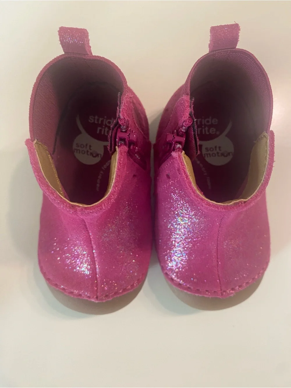 Stride Rite Girls' Pink Glitter Boots- Kids Shoes